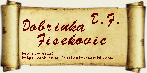 Dobrinka Fišeković vizit kartica
